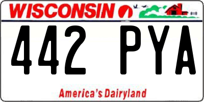 WI license plate 442PYA