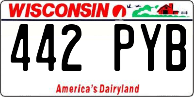 WI license plate 442PYB