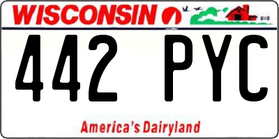 WI license plate 442PYC