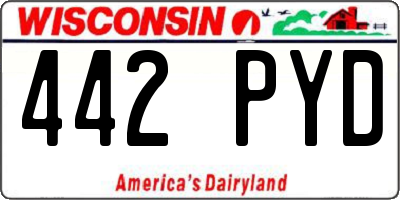 WI license plate 442PYD