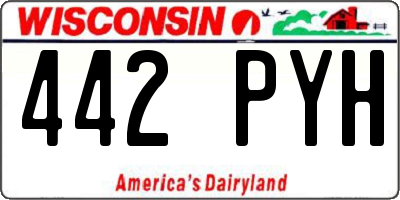 WI license plate 442PYH