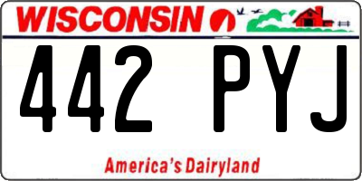 WI license plate 442PYJ