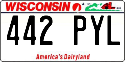 WI license plate 442PYL