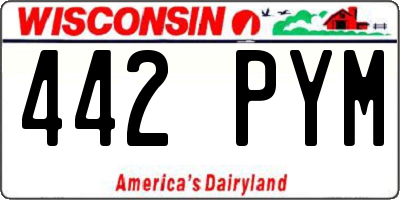 WI license plate 442PYM