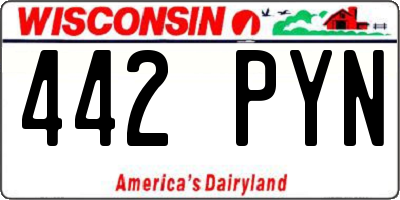 WI license plate 442PYN