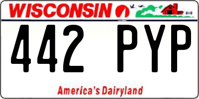 WI license plate 442PYP