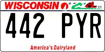 WI license plate 442PYR