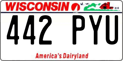 WI license plate 442PYU
