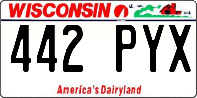 WI license plate 442PYX