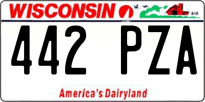 WI license plate 442PZA
