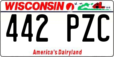 WI license plate 442PZC