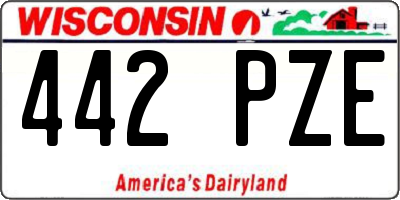 WI license plate 442PZE