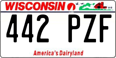 WI license plate 442PZF