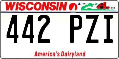 WI license plate 442PZI