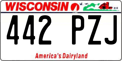 WI license plate 442PZJ