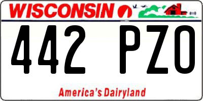 WI license plate 442PZO