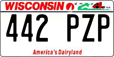 WI license plate 442PZP