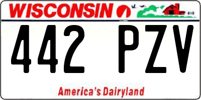 WI license plate 442PZV