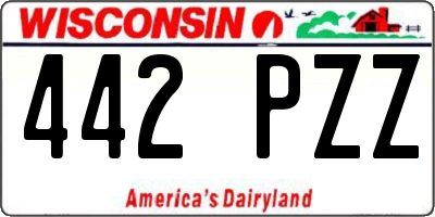 WI license plate 442PZZ