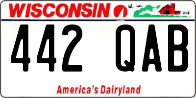 WI license plate 442QAB