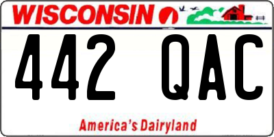 WI license plate 442QAC