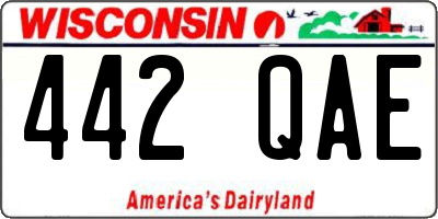 WI license plate 442QAE