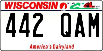 WI license plate 442QAM