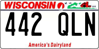 WI license plate 442QLN