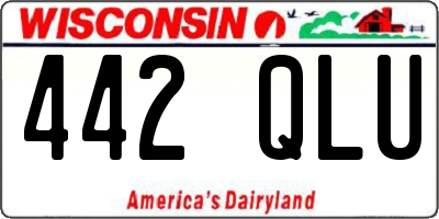 WI license plate 442QLU