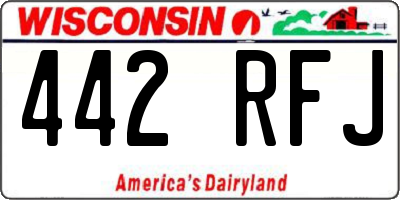 WI license plate 442RFJ