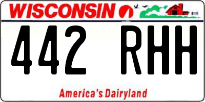 WI license plate 442RHH