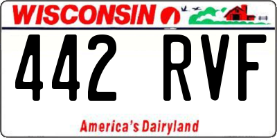 WI license plate 442RVF