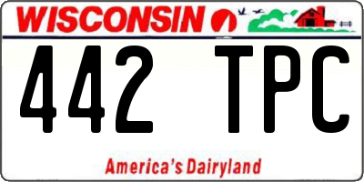 WI license plate 442TPC