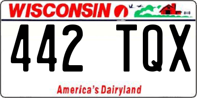 WI license plate 442TQX