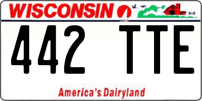 WI license plate 442TTE