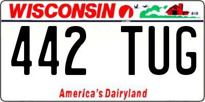 WI license plate 442TUG
