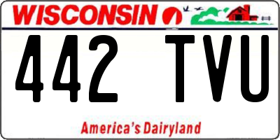 WI license plate 442TVU