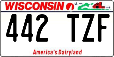 WI license plate 442TZF