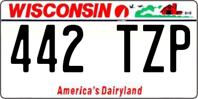 WI license plate 442TZP