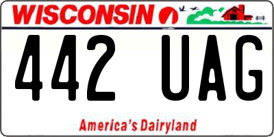 WI license plate 442UAG