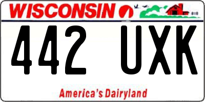 WI license plate 442UXK