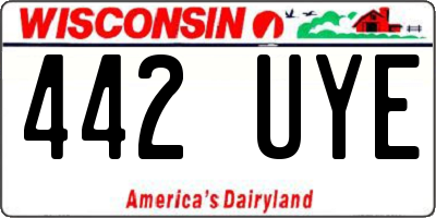 WI license plate 442UYE