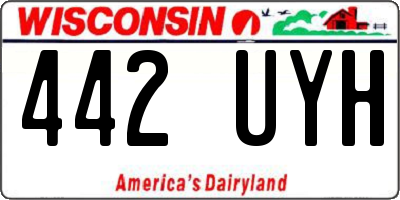 WI license plate 442UYH