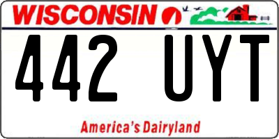 WI license plate 442UYT