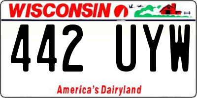 WI license plate 442UYW