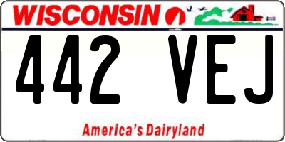WI license plate 442VEJ