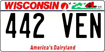 WI license plate 442VEN