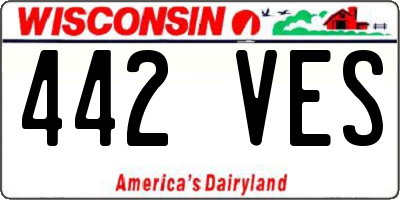WI license plate 442VES