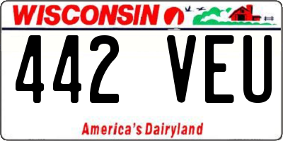 WI license plate 442VEU