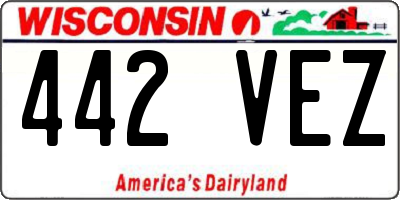 WI license plate 442VEZ